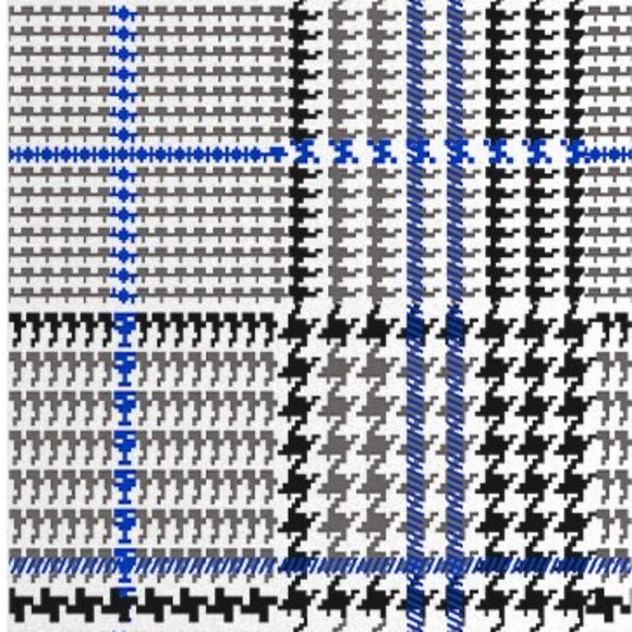 CHIC Black White Blue Houndstooth FaceMask Gaiter - Picture 8 of 9